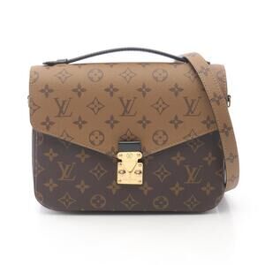 Louis Vuitton Metis Monogram Reverse Handbag Canvas Leather Brown Black